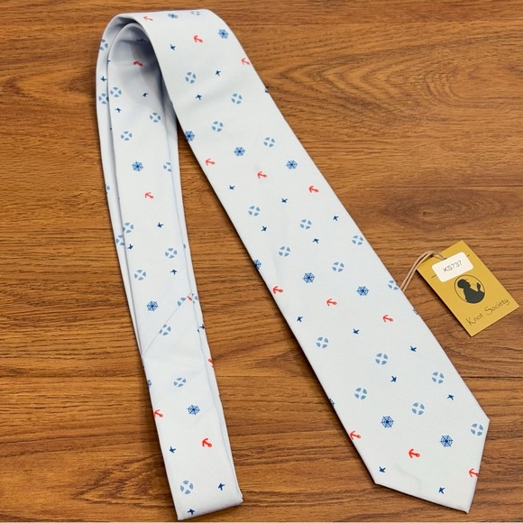 Bundle of 4 NWT Knot Society Assorted Blue Print Cotton Men's Ties - Picture 11 of 12